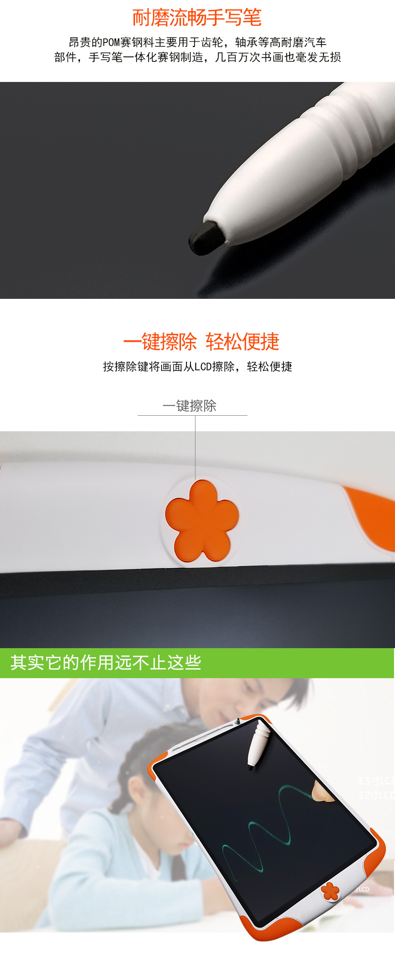 12寸小花款液晶手寫板感化